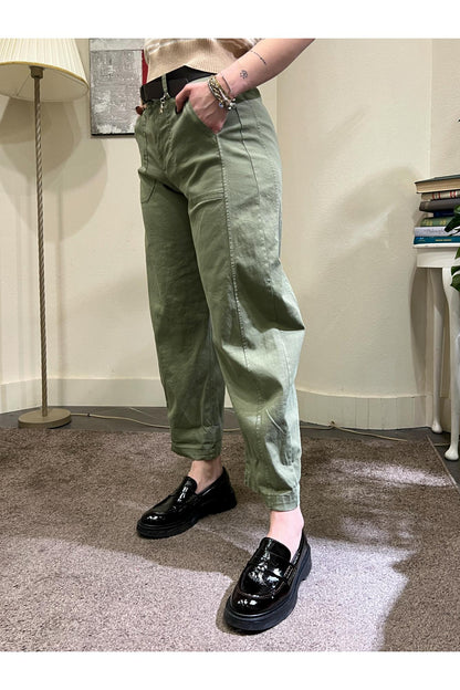 SUSY MIX Pantalone baloon Susy mix Verde militare