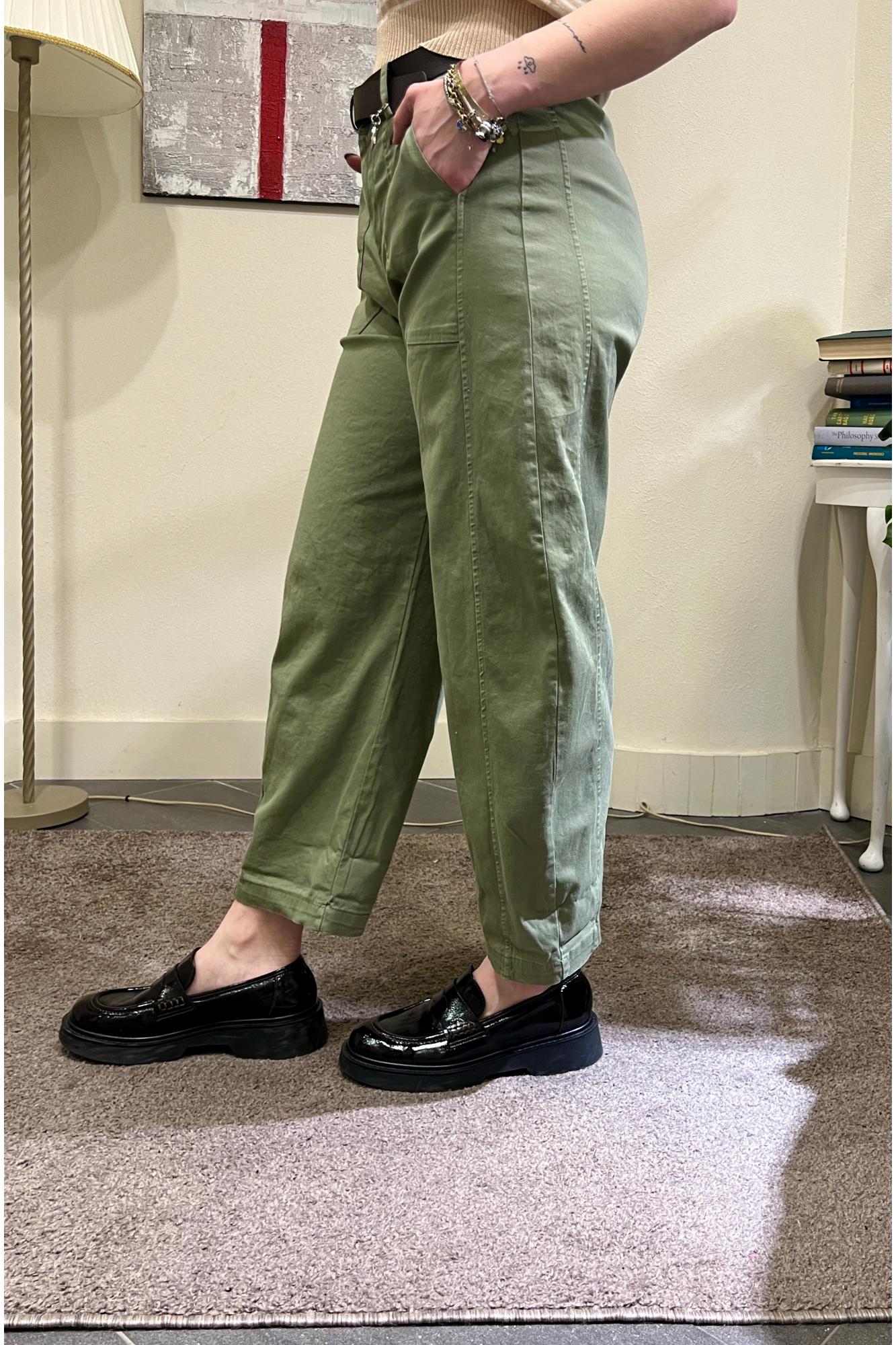 SUSY MIX Pantalone baloon Susy mix Verde militare