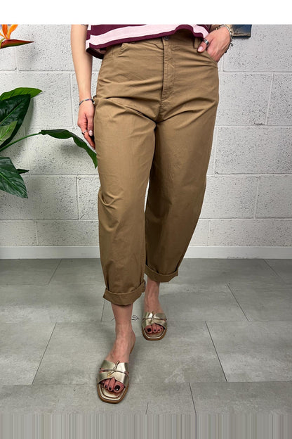 SUSY MIX Pantalone cuoricino paracadute Susy mix Cammello