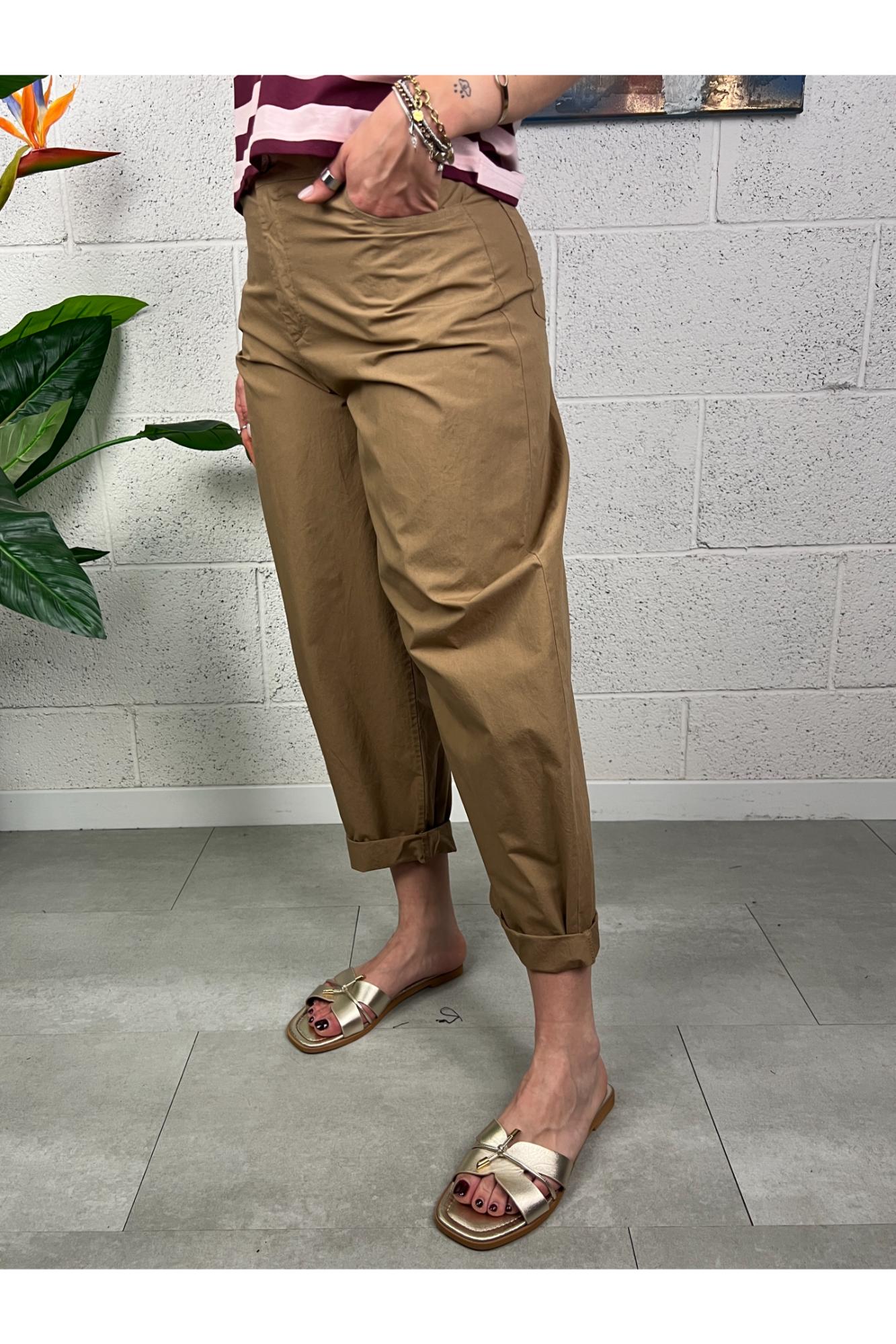 SUSY MIX Pantalone cuoricino paracadute Susy mix Cammello