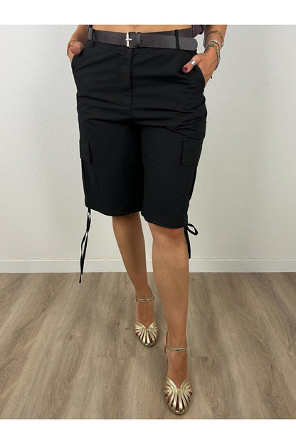 SUSY MIX Bermuda con tasconi Susy mix Nero