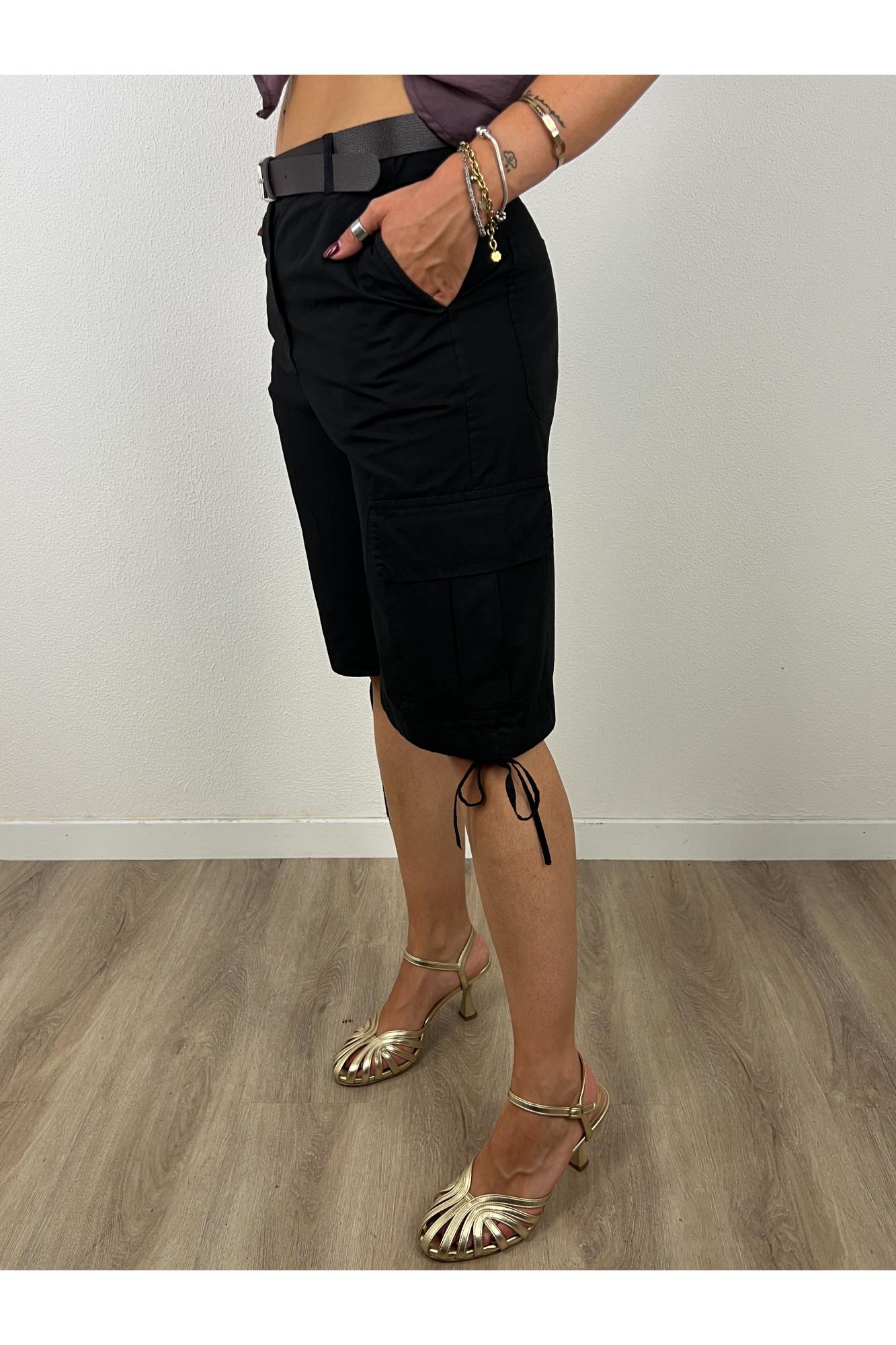 SUSY MIX Bermuda con tasconi Susy mix Nero
