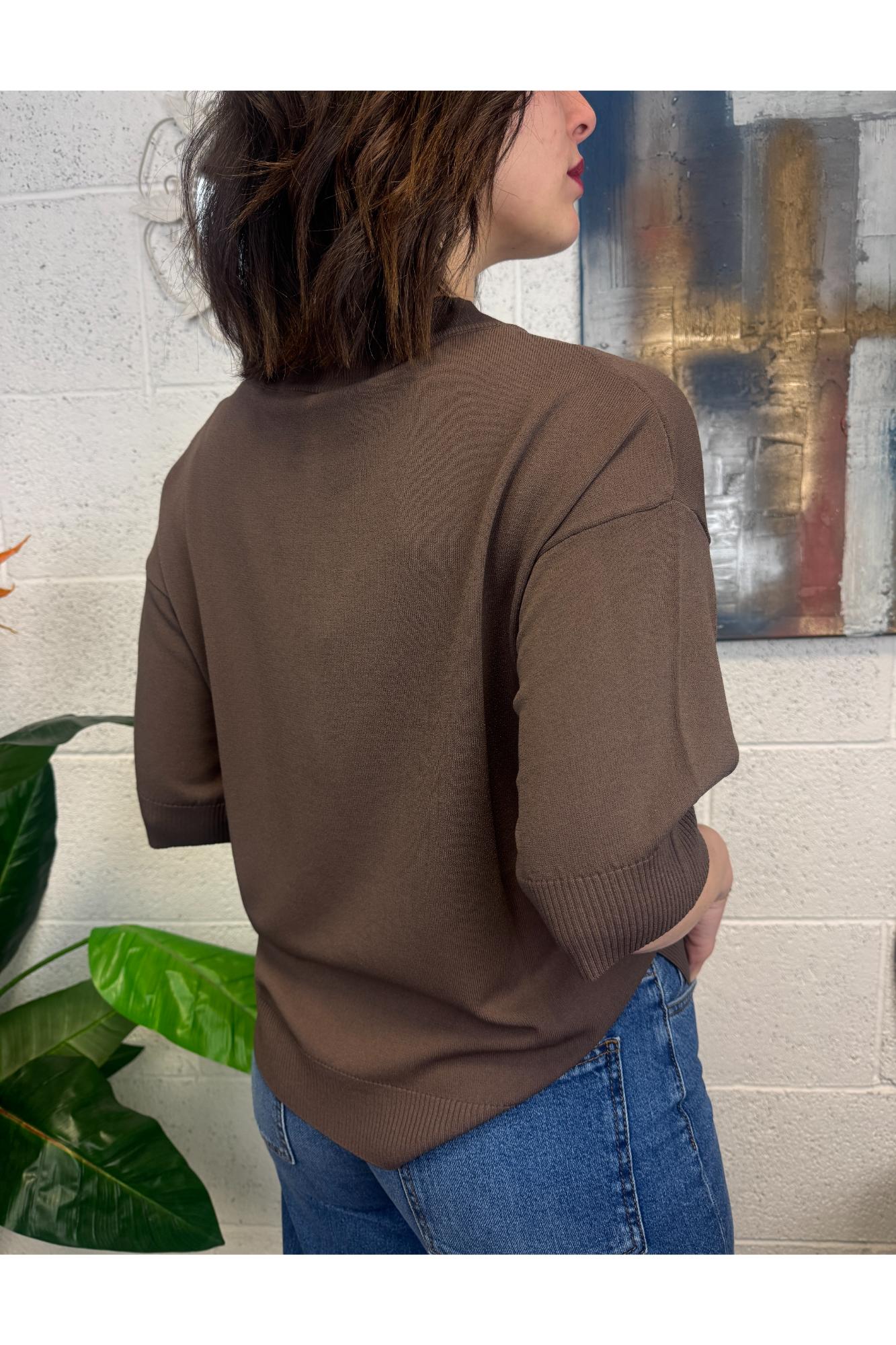 SUSY MIX Maglia a barca Susy mix Moro