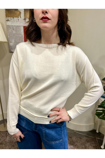 SUSY MIX Maglia a barca Susy mix Ecru