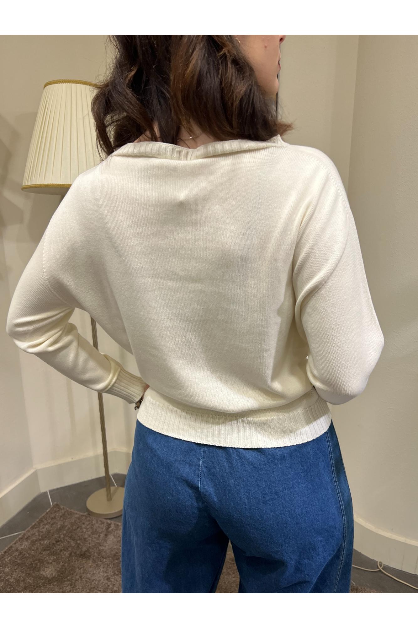 SUSY MIX Maglia a barca Susy mix Ecru