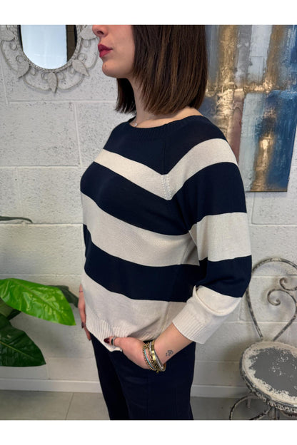 SUSY MIX Maglia rigata Susy mix Blu