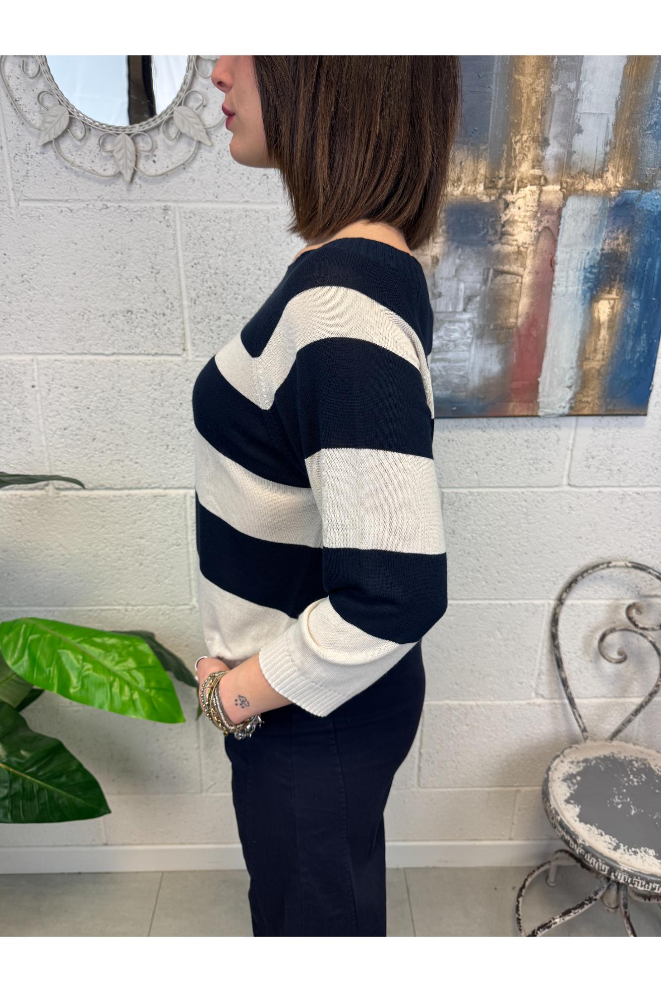 SUSY MIX Maglia rigata Susy mix Blu