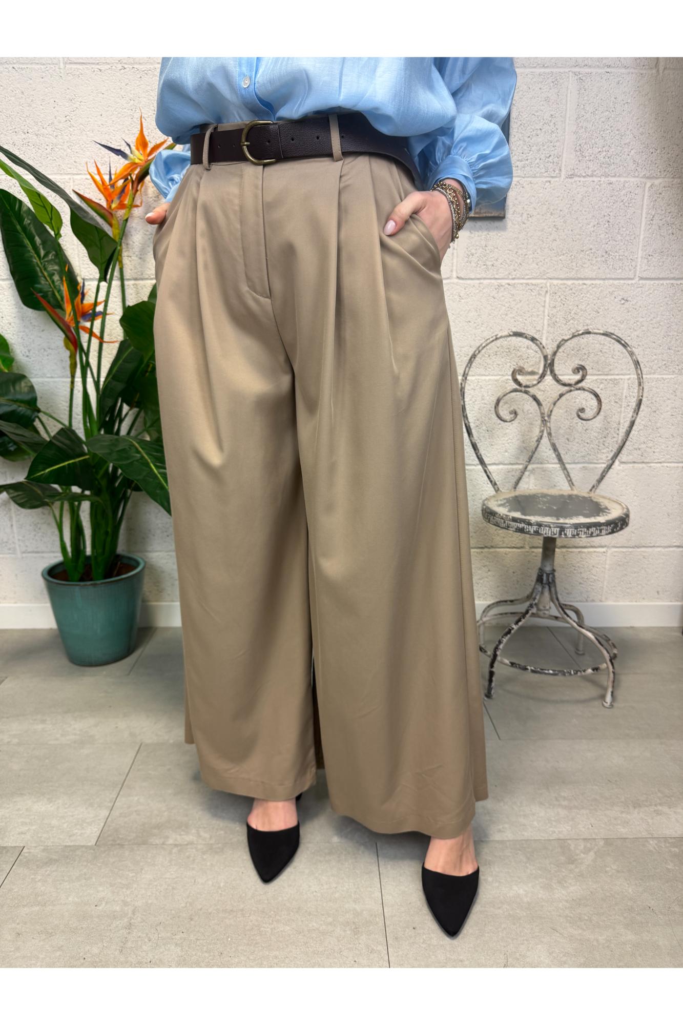 SUSY MIX Pantalone palazzo Susy mix Fango