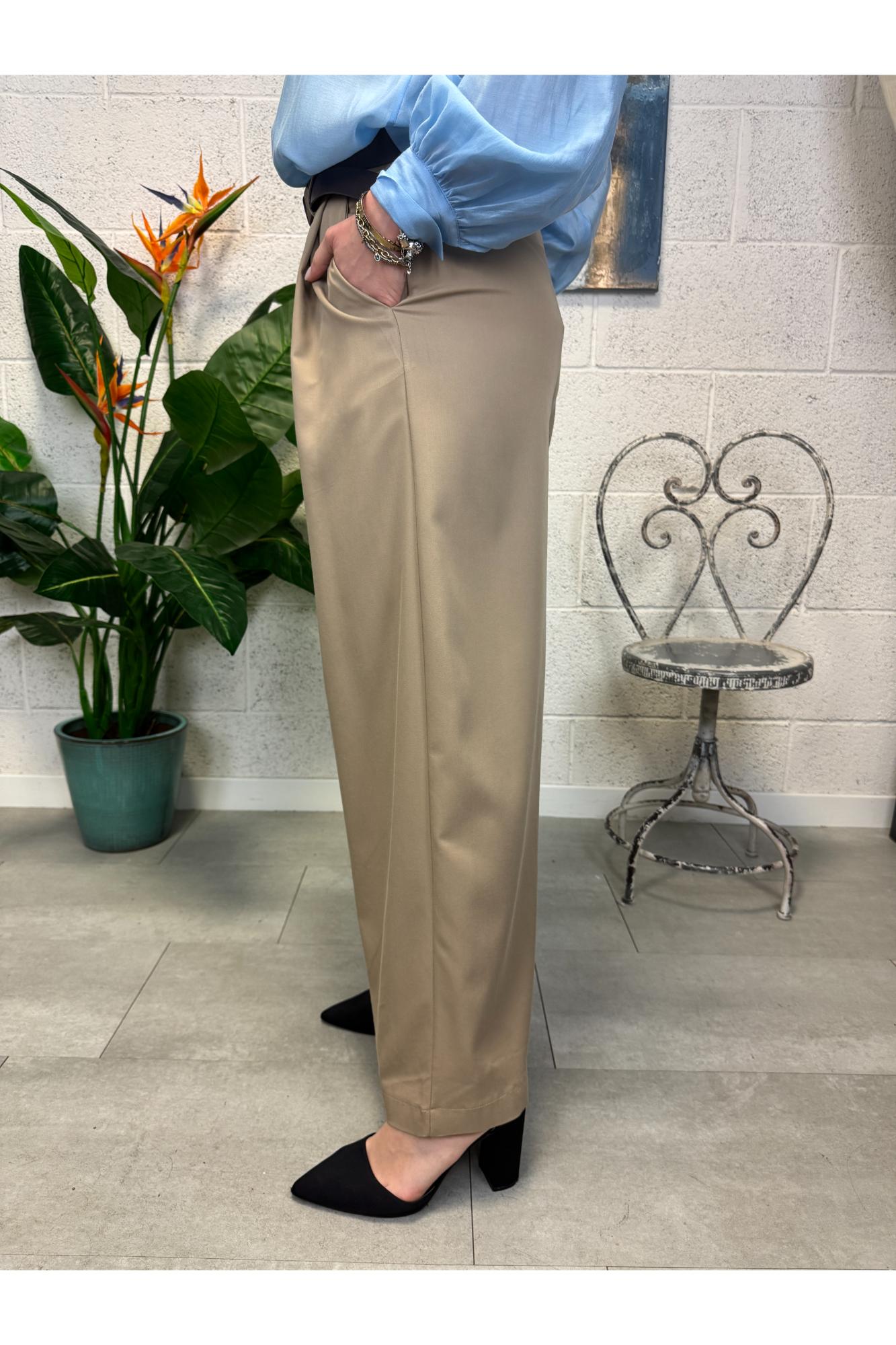 SUSY MIX Pantalone palazzo Susy mix Fango