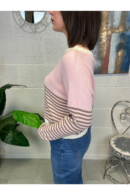 SUSY MIX Maglia rigat Susy mix Panna