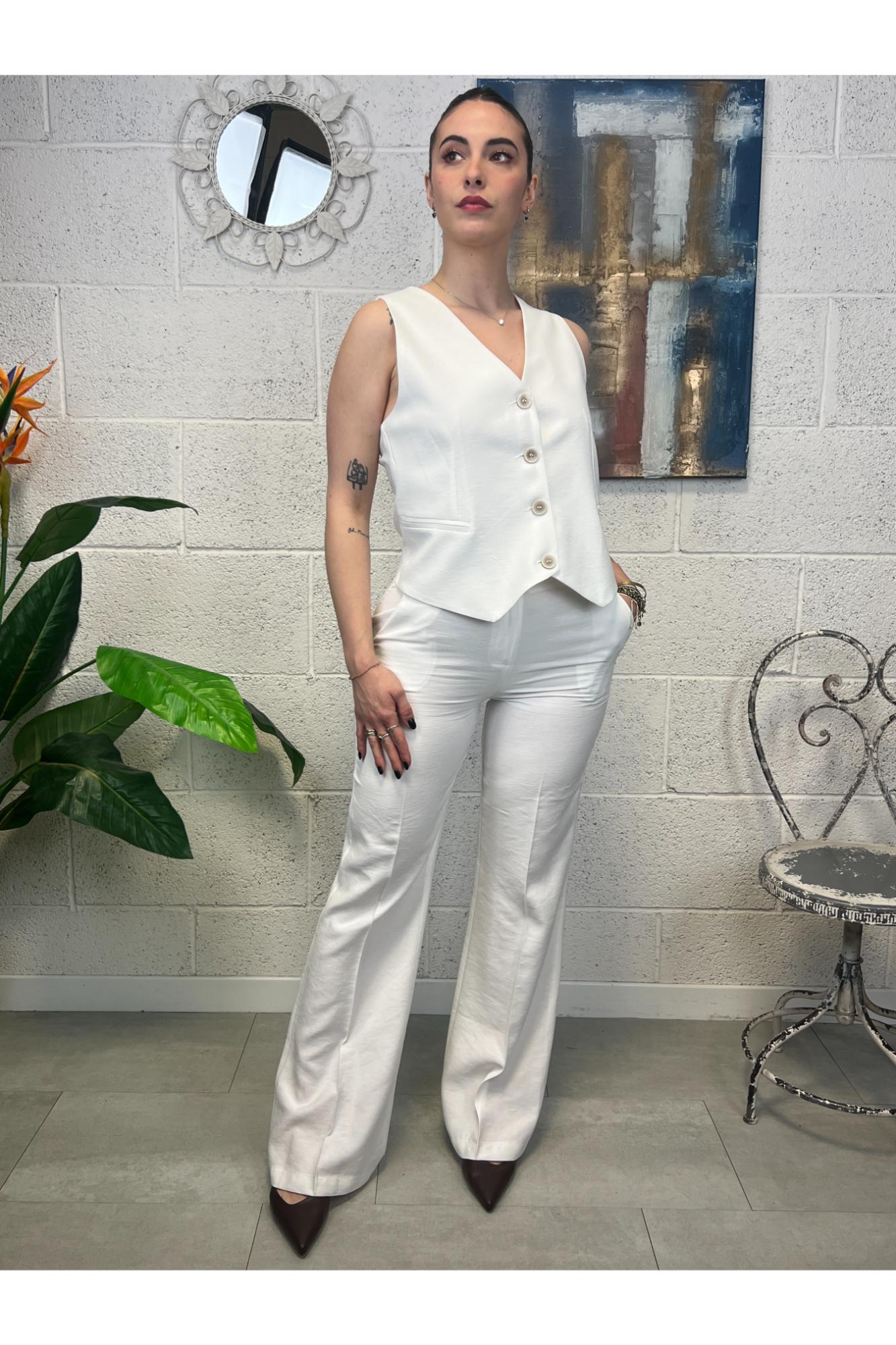 SUSY MIX Completo gilet e pantalone Susy mix Bianco