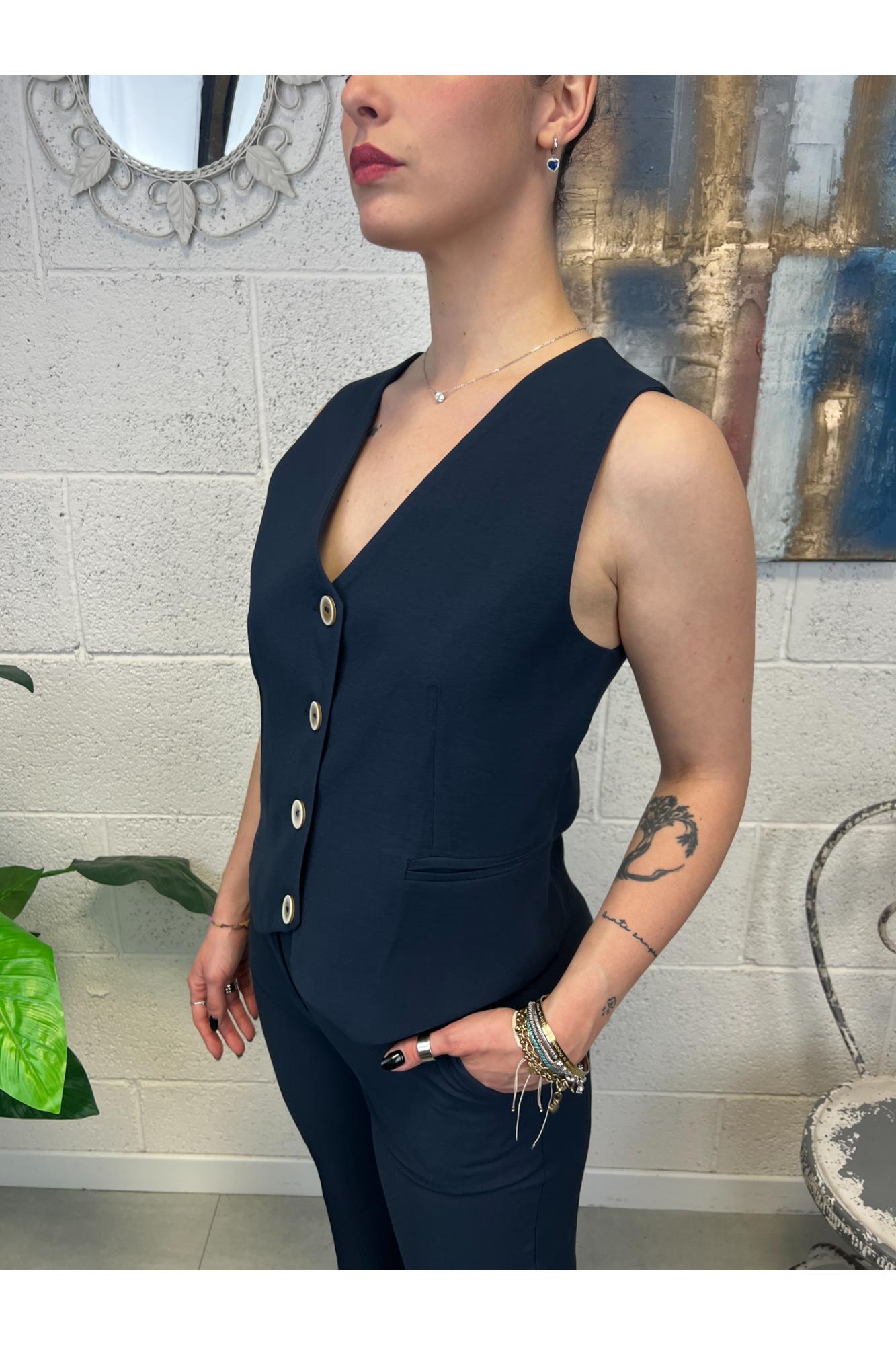 SUSY MIX Completo gilet e pantalone Susy mix Blu