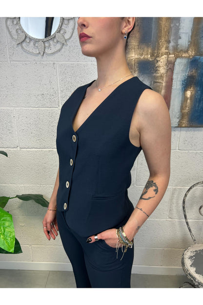SUSY MIX Completo gilet e pantalone Susy mix Blu