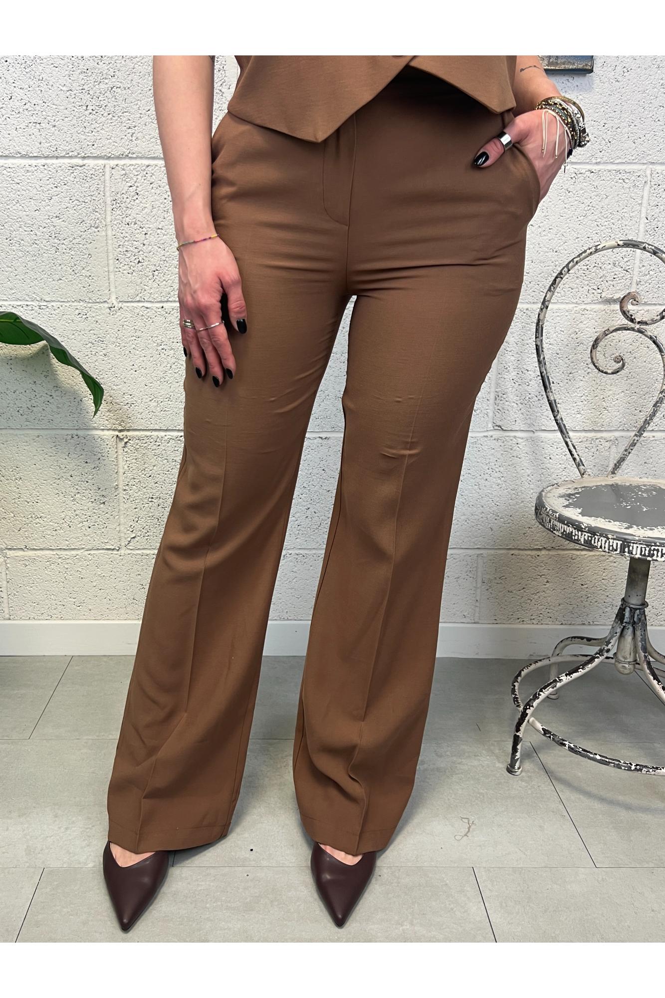 SUSY MIX Completo gilet e pantalone Susy mix Tabacco