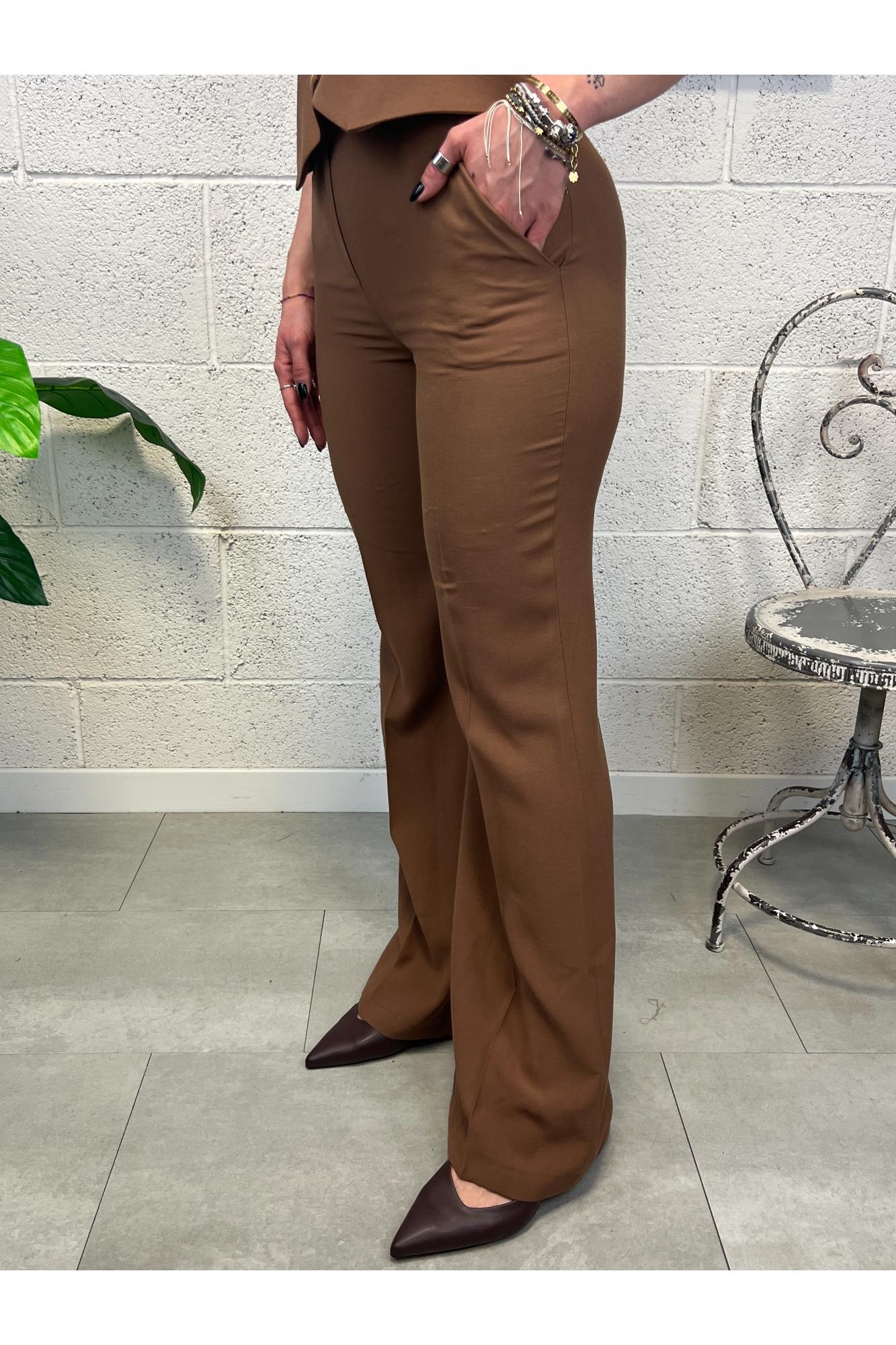 SUSY MIX Completo gilet e pantalone Susy mix Tabacco