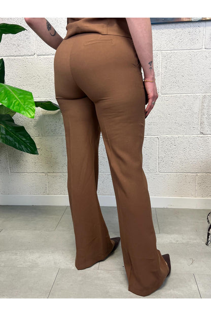 SUSY MIX Completo gilet e pantalone Susy mix Tabacco