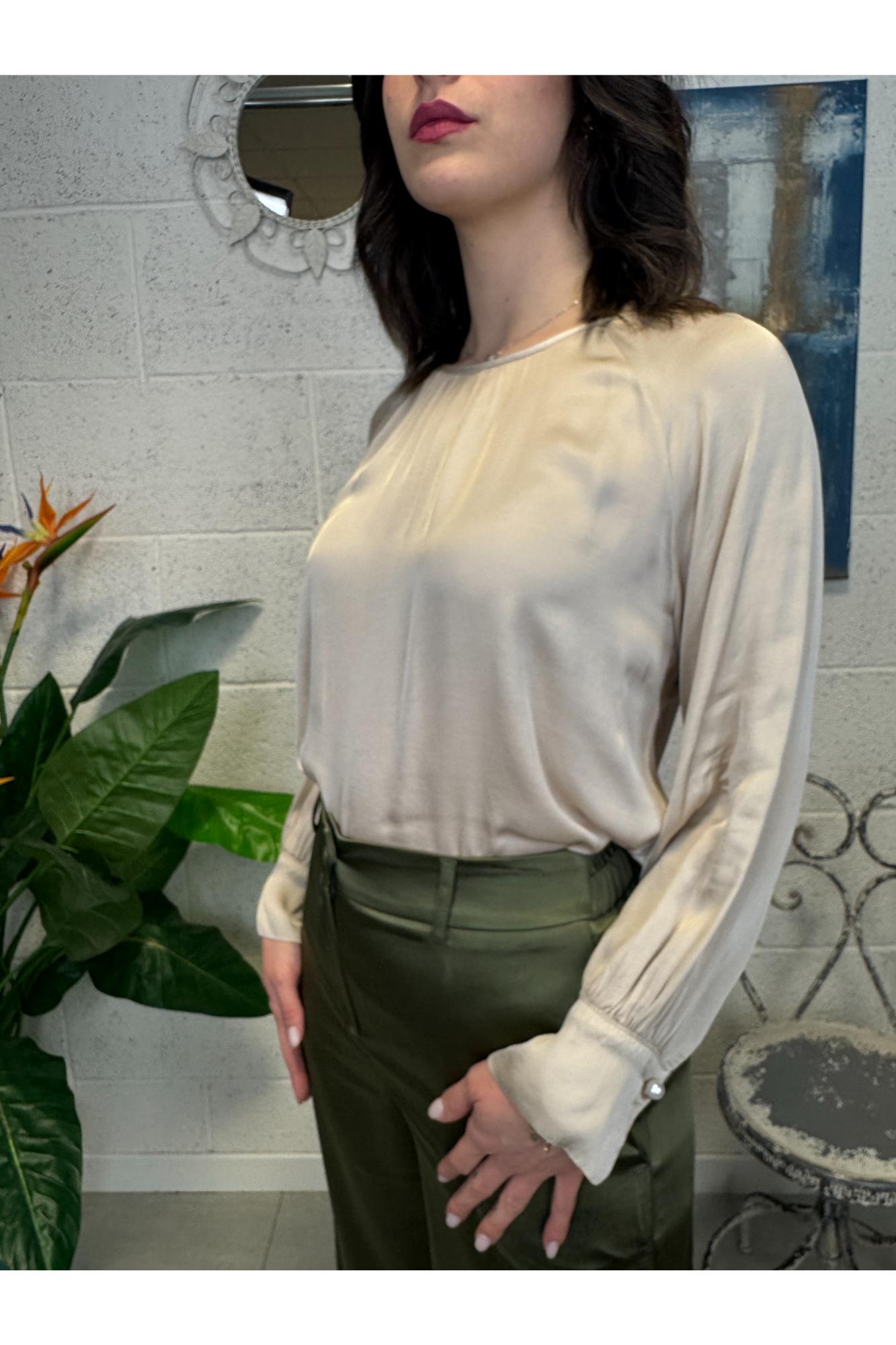 SUSY MIX Blusa girocollo Susy mix Beige