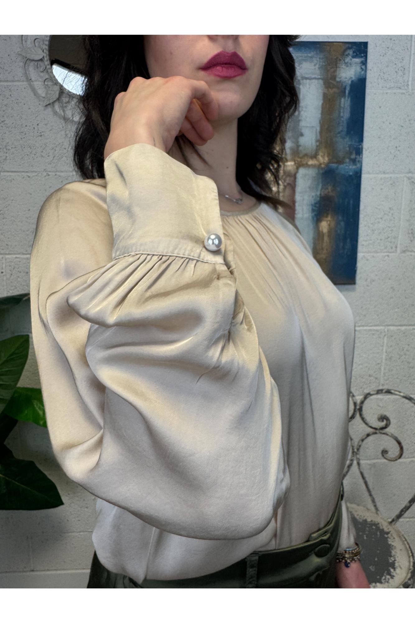 SUSY MIX Blusa girocollo Susy mix Beige