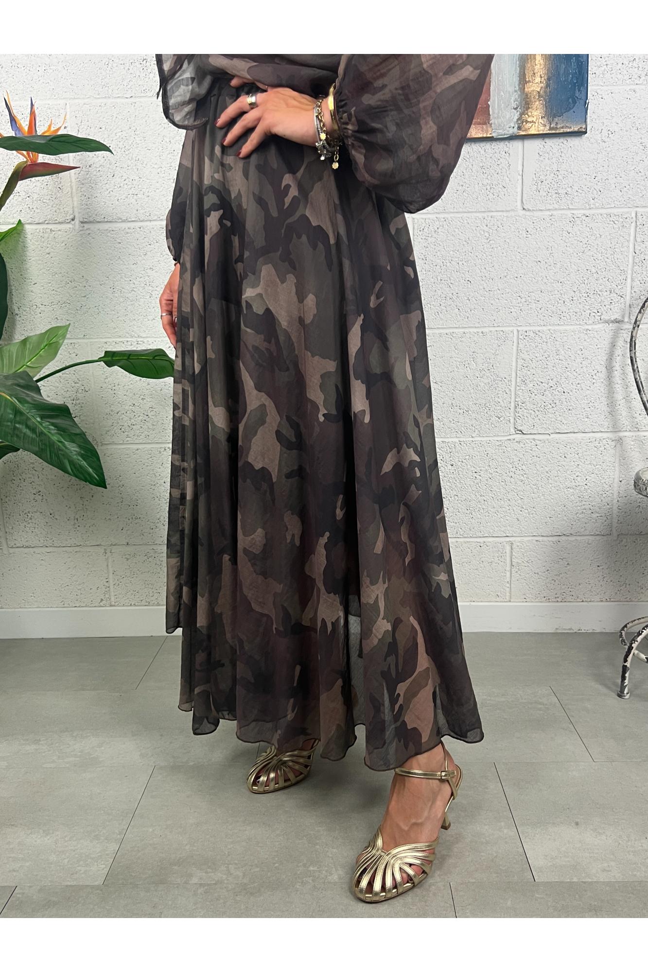 SUSY MIX Gonna mimetica lunga Susy mix Militare
