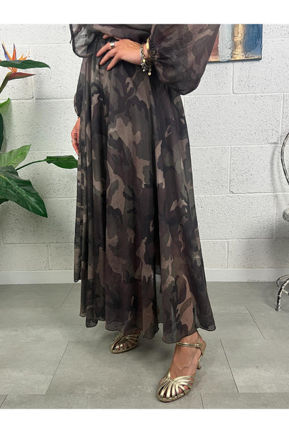 SUSY MIX Gonna mimetica lunga Susy mix Militare