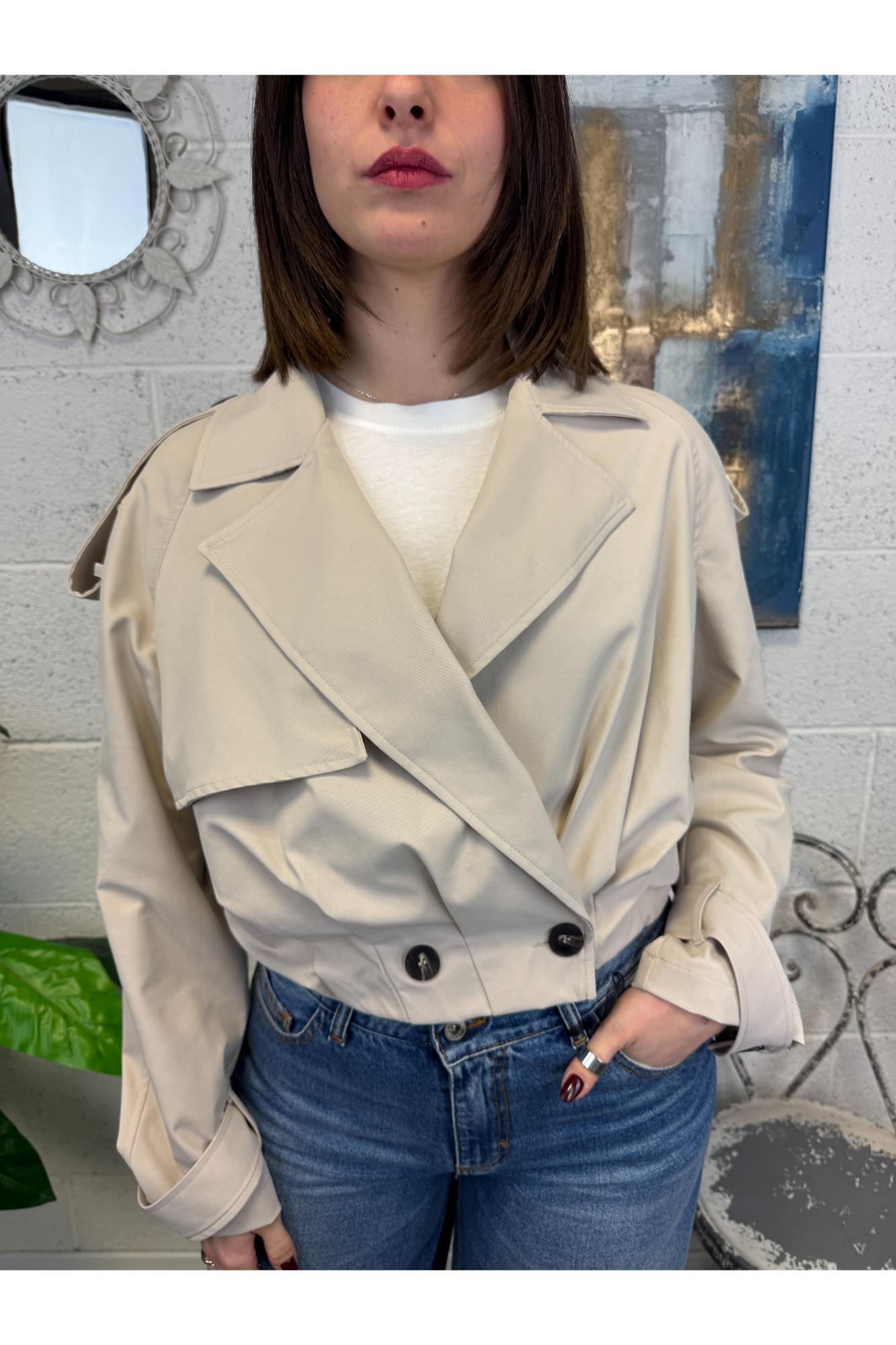 SUSY MIX Trench corto Susy mix Beige