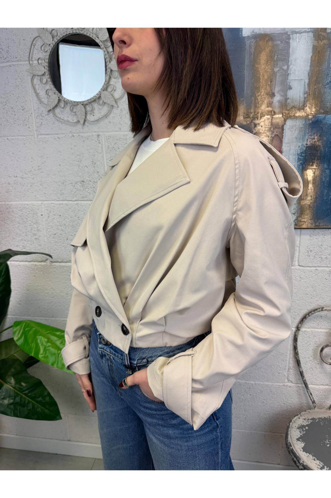 SUSY MIX Trench corto Susy mix Beige