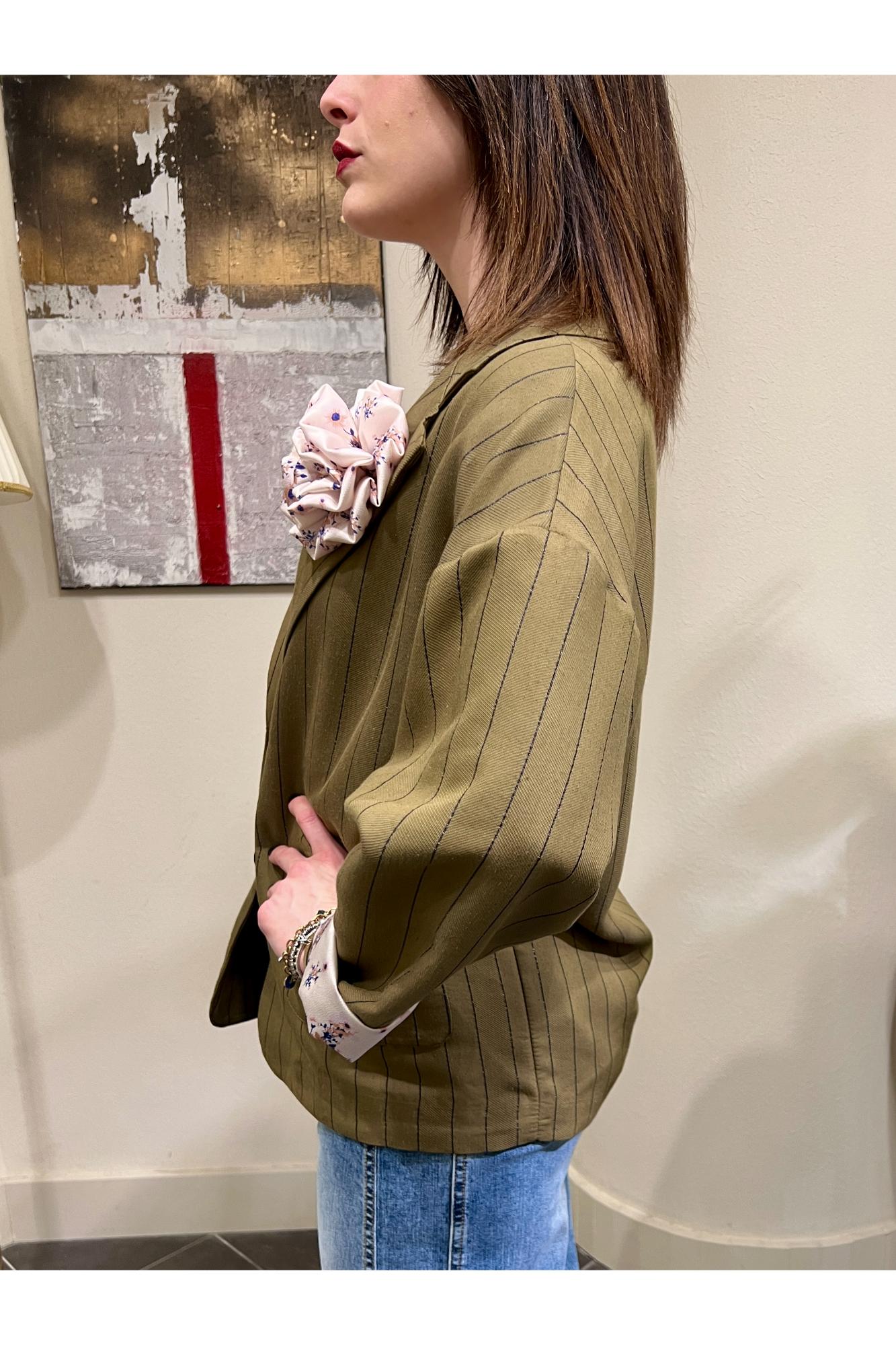 SUSY MIX Giacca gessato Susy mix Verde