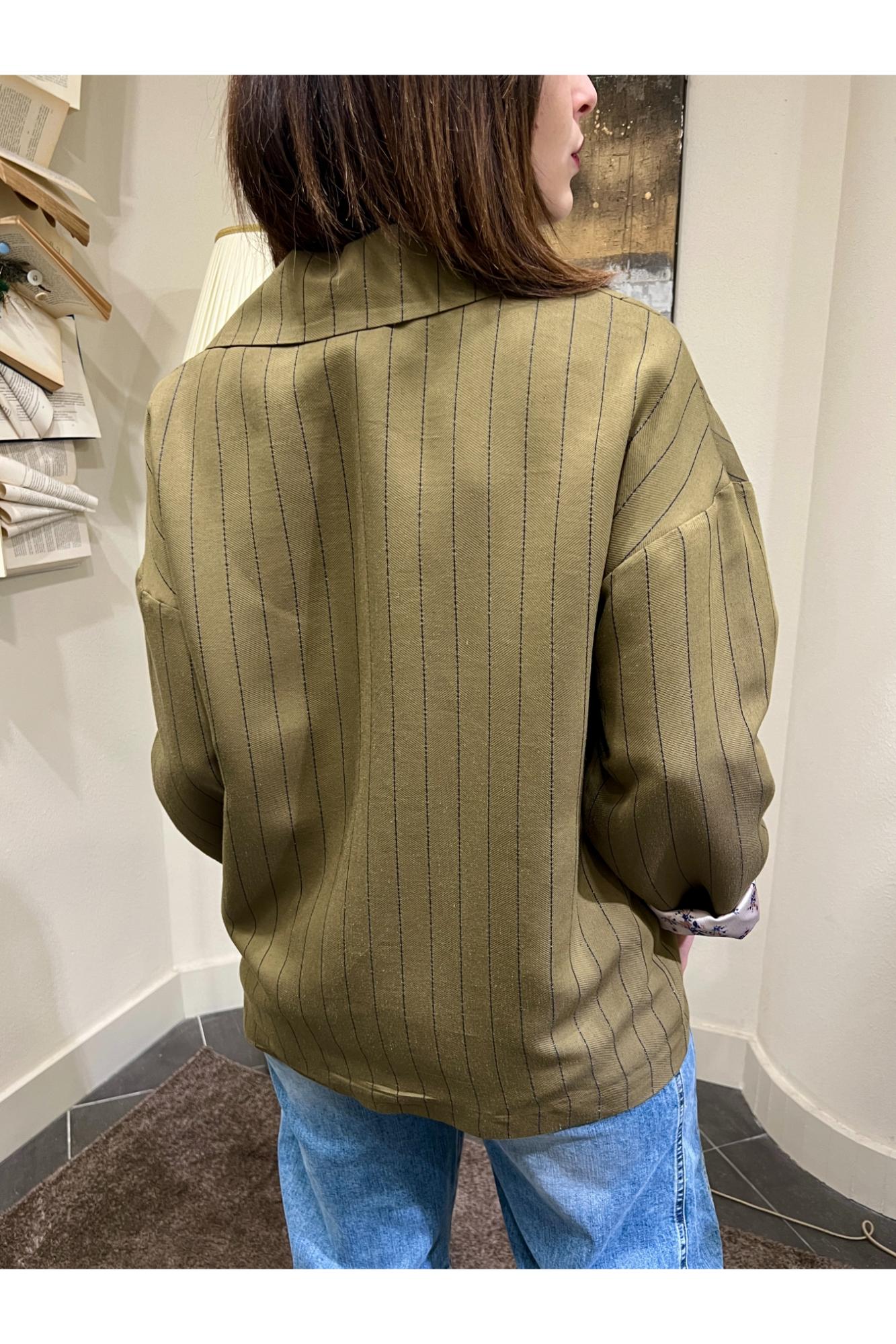 SUSY MIX Giacca gessato Susy mix Verde