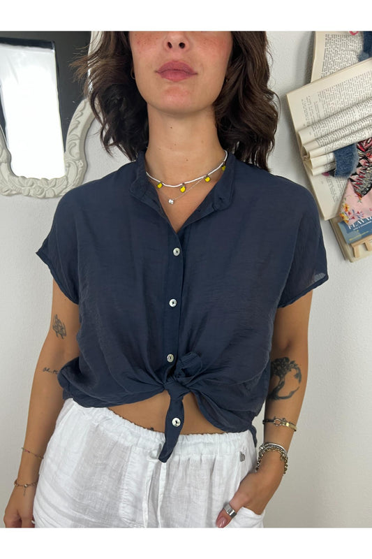SUSY MIX Camicia alla coreana Susy mix Blu