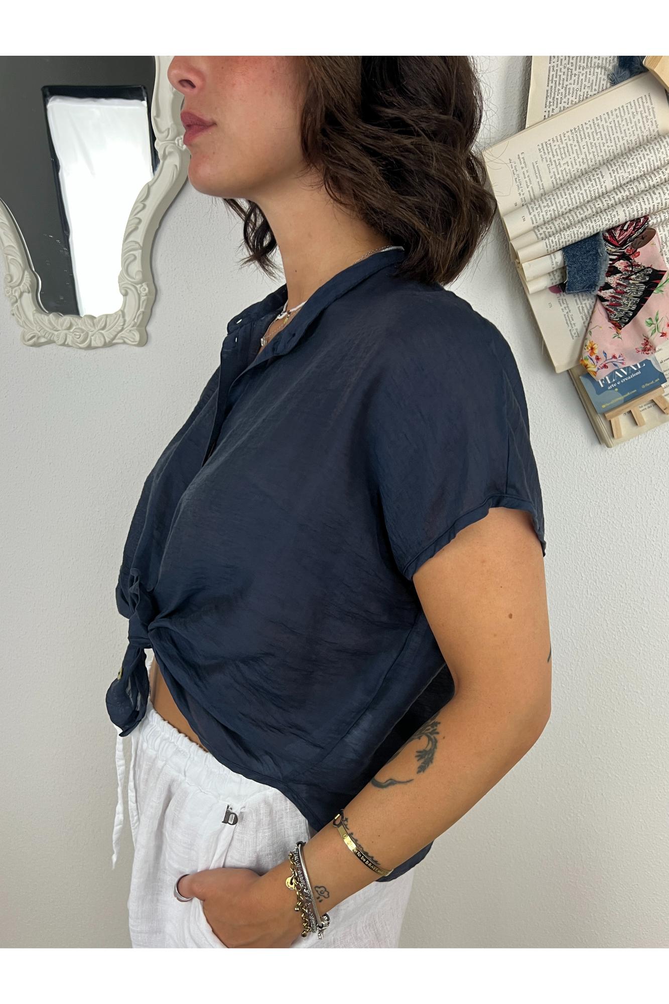 SUSY MIX Camicia alla coreana Susy mix Blu