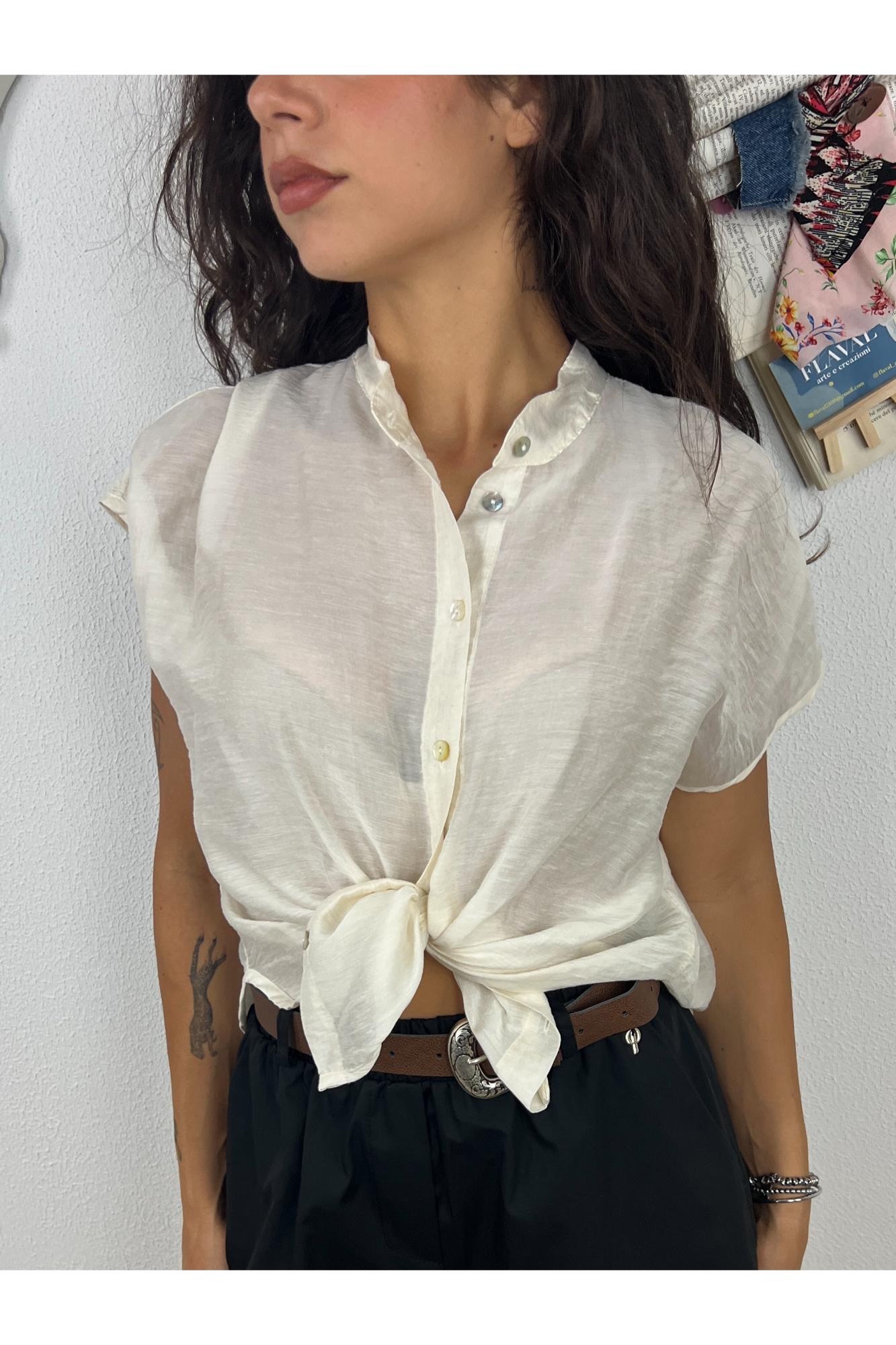 SUSY MIX Camicia alla coreana Susy mix Burro