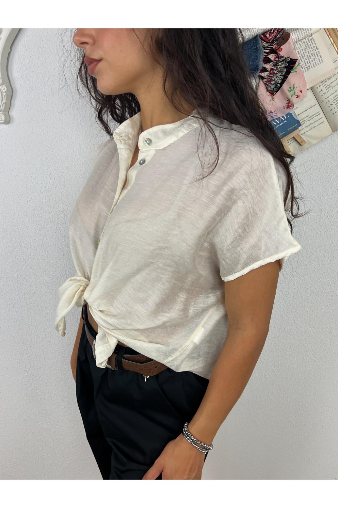 SUSY MIX Camicia alla coreana Susy mix Burro