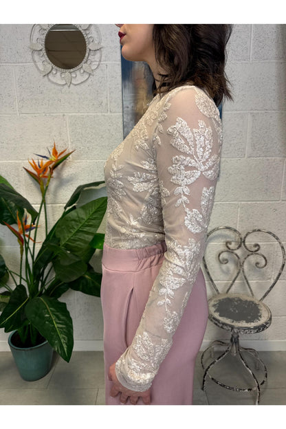 SUSY MIX Maglia con paillettes Susy mix Burro