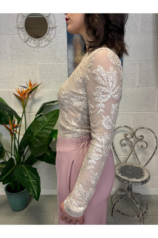 SUSY MIX Maglia con paillettes Susy mix Burro