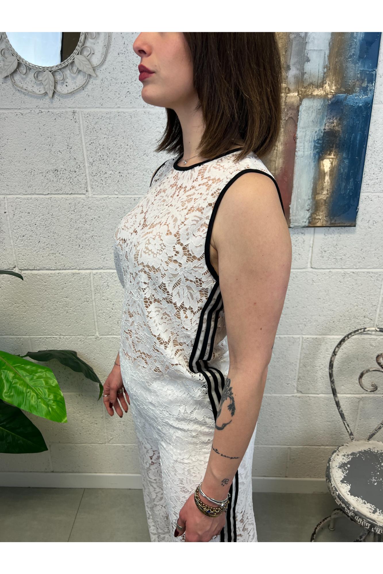 SUSY MIX smanicato di pizzo Bianco