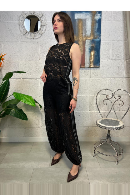 SUSY MIX smanicato di pizzo Nero