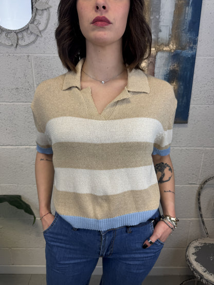 METOO Camicia ricamata Metoo Blu