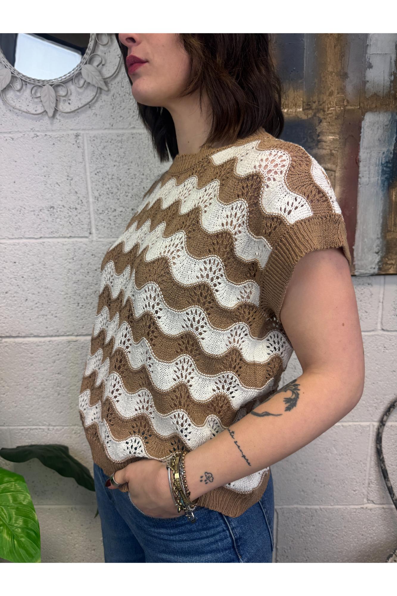 SUSY MIX Maglia ondina Susy mix Beige