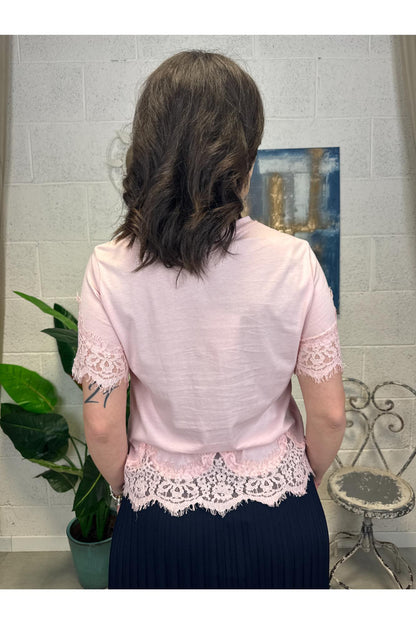 SUSY MIX T-shirt con pizzo Susy mix Rosa