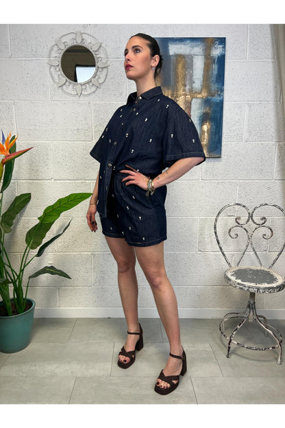 SUSY MIX Completo camicia e short Susy mix Jeans