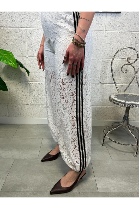 SUSY MIX Pantalone di pizzo Susy mix Bianco