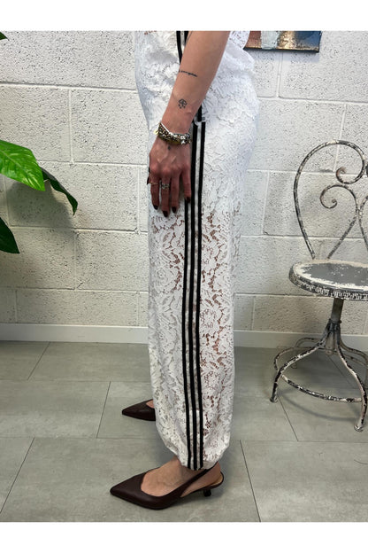 SUSY MIX Pantalone di pizzo Susy mix Bianco