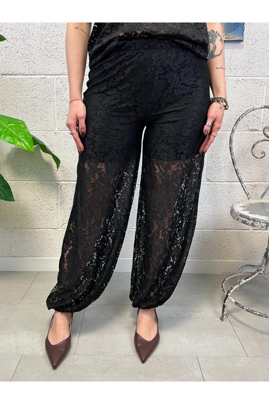 SUSY MIX Pantalone di pizzo Susy mix Nero