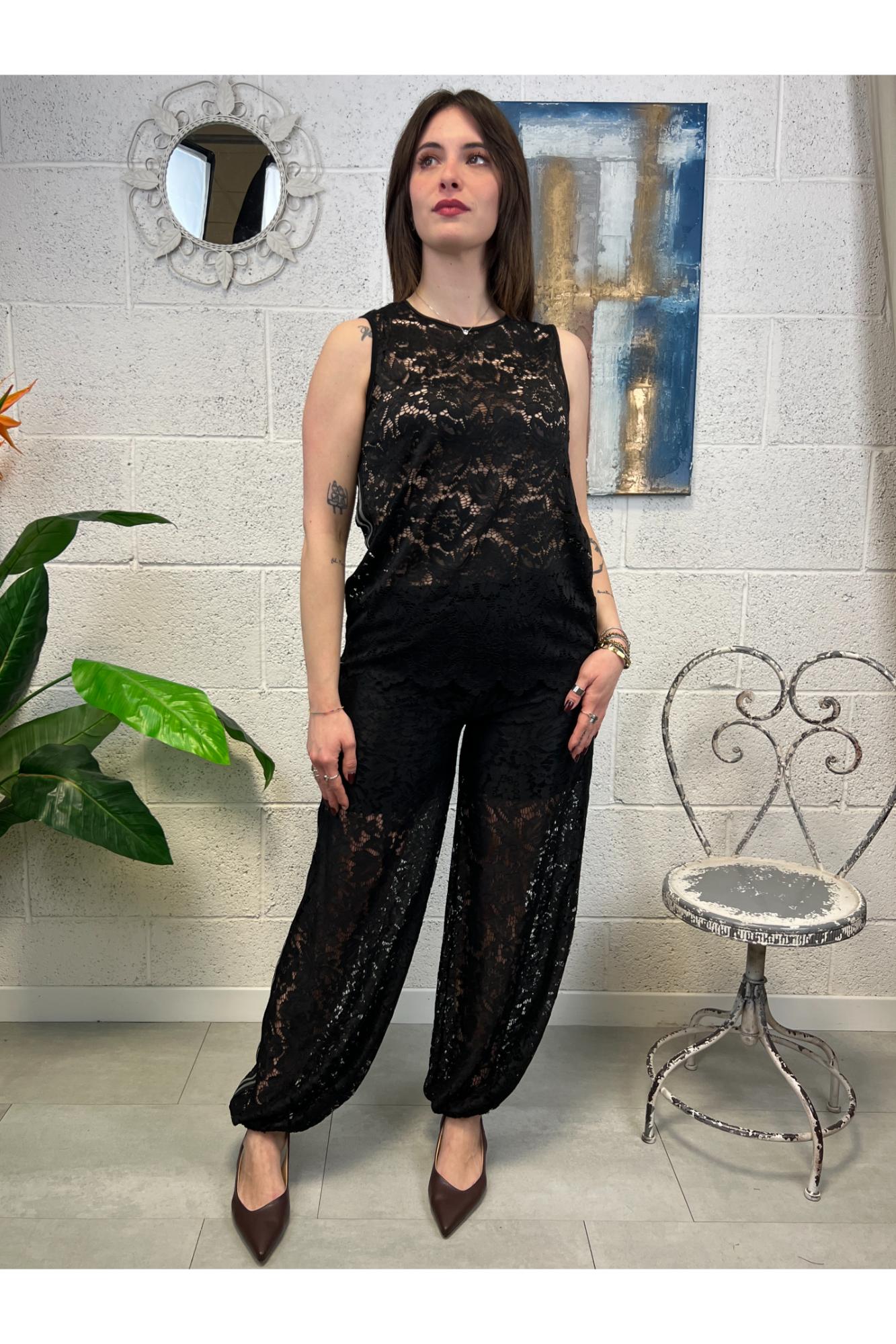 SUSY MIX Pantalone di pizzo Susy mix Nero