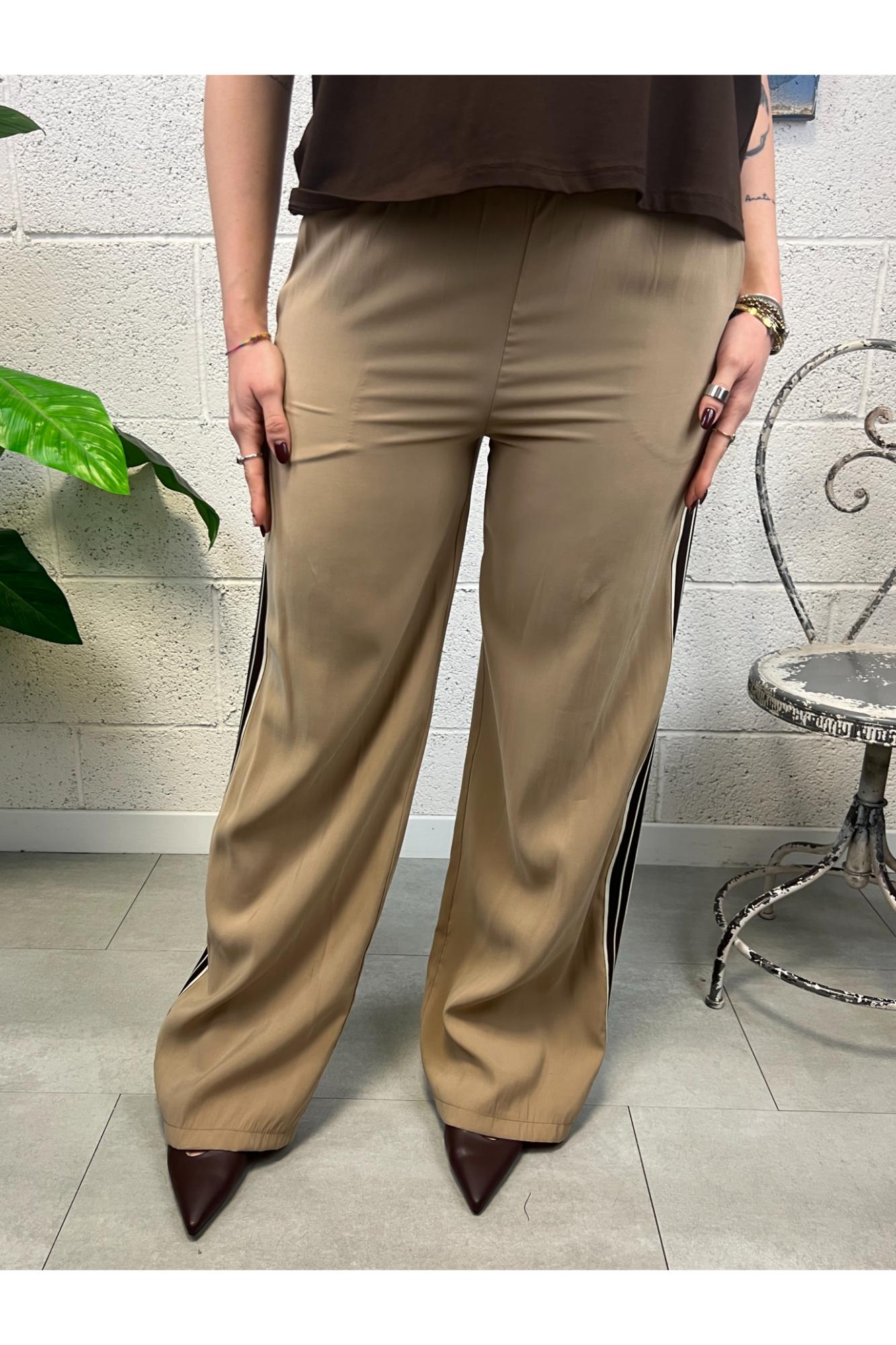SUSY MIX Pantalone bande laterali Susy mix Cammello