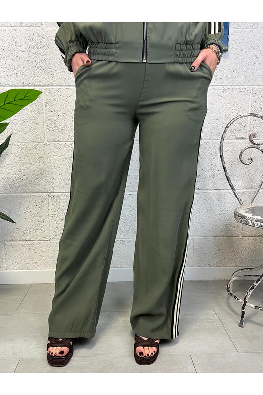 SUSY MIX Pantalone bande laterali Susy mix Verde