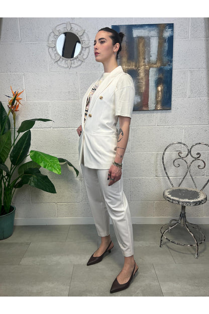 SUSY MIX Pantalone dritto Susy mix Latte