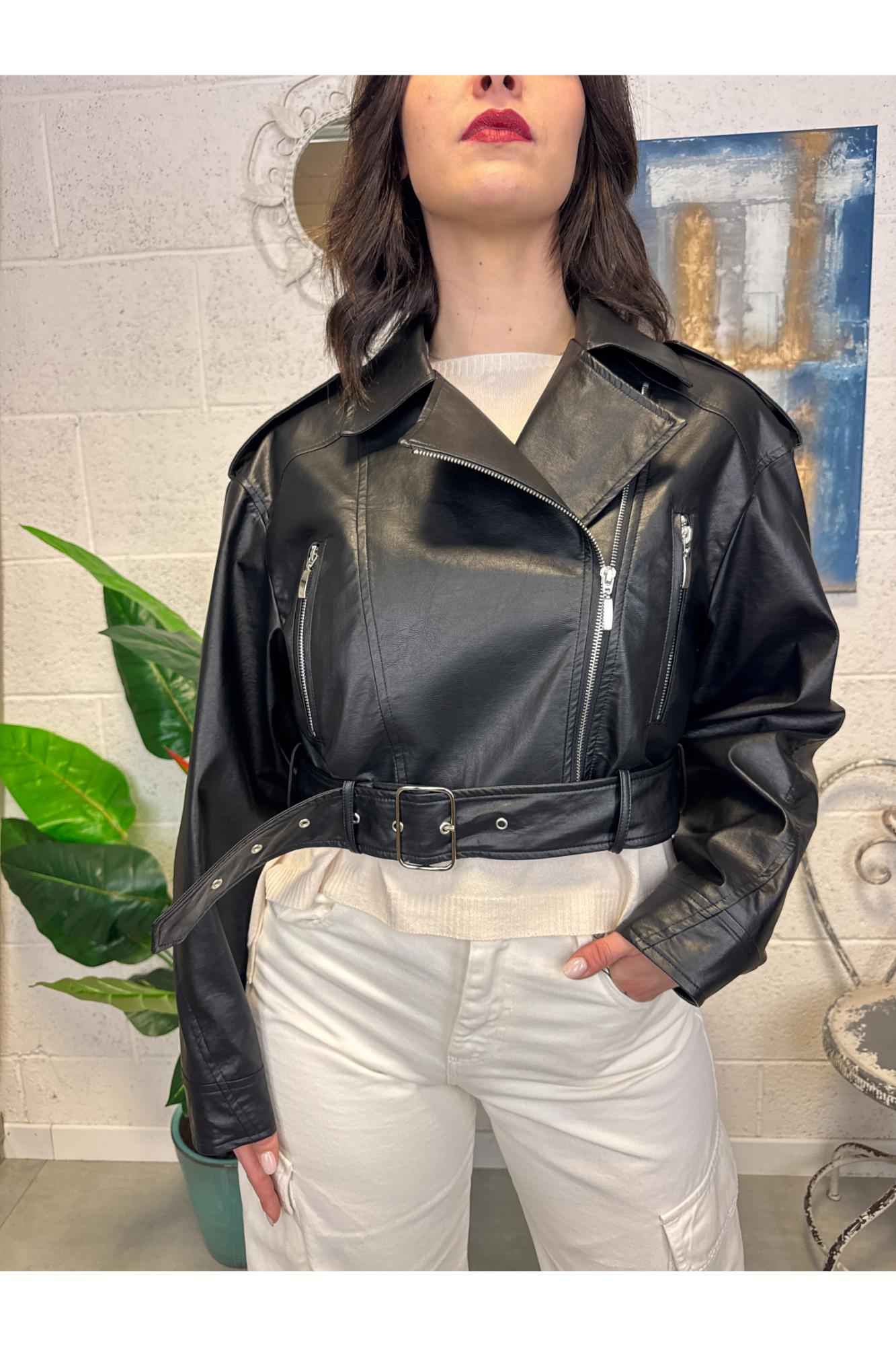 SUSY MIX Chiodo ecopelle Susy mix Nero