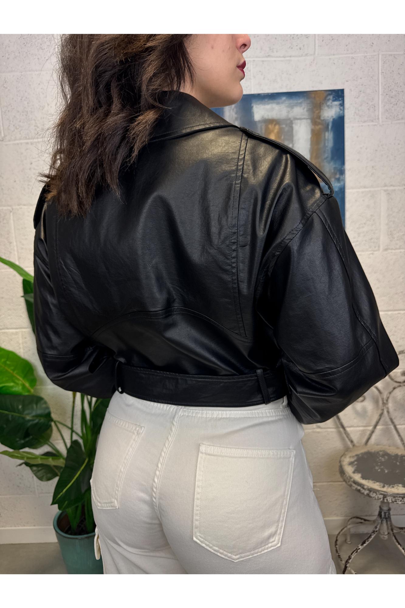 SUSY MIX Chiodo ecopelle Susy mix Nero