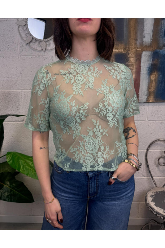SUSY MIX Maglia in pizzo Susy mix Verde
